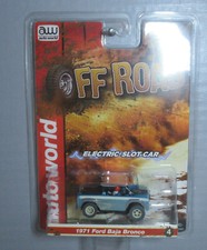 "NEW" AW REL 1 X TRAC OFF ROAD BLUE 1971 FORD BAJA BRONCO HO SLOT CAR