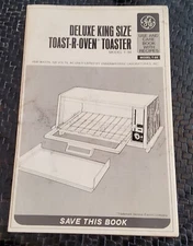 General Electric King Size Toast R Oven Toaster  Manual Vintage Guide Book T-94