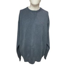 Tommy Hilfiger Men's Signature Crew Neck Sweater Size XXL Blue Cotton Knit