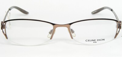 CELINE DION EYES CD3122 C02 BROWN EYEGLASSES w/ Crystals 51-17 CELINE DION EYES CD3122 C02 BROWN EYEGLASSES w/ Crystals 51-17