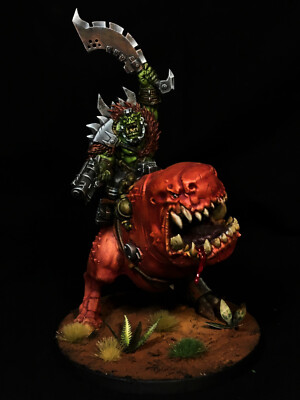 Warhammer 40k Beast Snagga Orks Beastboss on Squigosaur