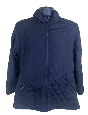 prAna Jacket Womens Large Black Quilted Puffer Fleece Lined