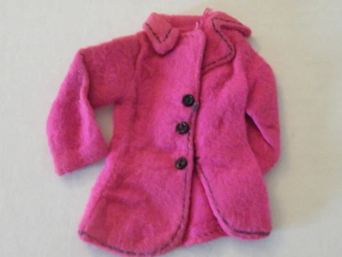 VINTAGE Barbie MADDIE Mod Clone HOT PINK Flannel JACKET Only FREE SHIP