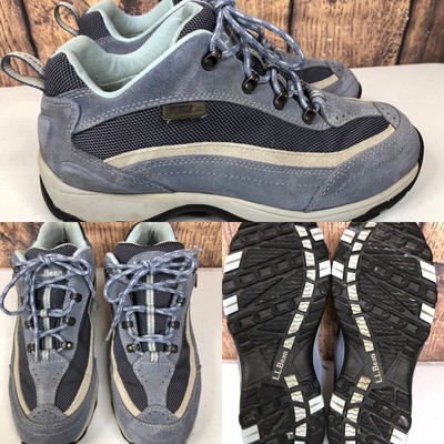 Womens L L Bean Blue Leather Primaloft Running Hiking Shoes Size