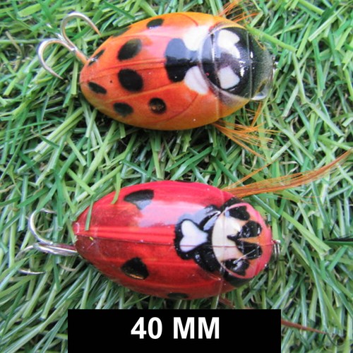 2 x Ladybird Bug Creature Fishing Lures Savage Perch Trout Surface Baits - Picture 6 of 14