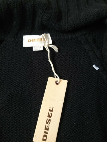 Women's Diesel wool cardigan black Color Size M New - Picture 6 of 12