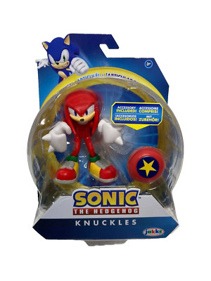 Sonic the Hedgehog KNUCKLES w Star Spring 4 Inch Jakks Pacific