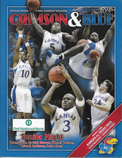 Crimson & Blue Game Day Magazine Kansas vs Texas Tech Basketball Mar 3, 2008