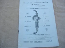 1910 FRENCH WATER METERS CATALOG "PASCAL-TAXO" - ILLUSTRATED