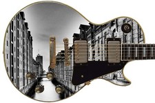 Guitar Skin Axe Wrap Re-skin Vinyl Decal - Canal Century View 073