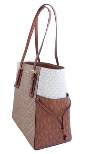 Sac Michael Kors sac à main Voyager LG EW Tote Camel Multi neuf - Photo 6 sur 10