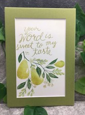 New Handmade 5x7 Matted 4x6 Inspirational Quote Lemons Floral Free Ship 472