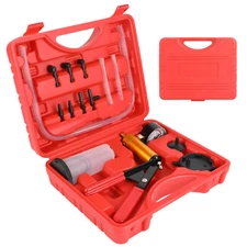 Hand Held Vacuum Pump Pressure Tester Ket Car Brake Fluid Bleeder Tool Set + Box