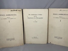 Rare Set: The Ambrosiana of Milian and Experiences of Paleographer Book + Folia