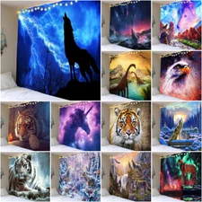 Large Night Animals Tapestry Wall Hanging Bedroom Bedspread Beach Cover Backdrop
