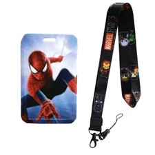 Spiderman Superhero Themed Lanyard ID Badge Holder Keychain Neck Strap