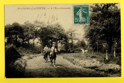 cpa FRANKREICH 78 - MAISON LAFFITTE (Yvelines) Pferde Jockeys? zum TRAINING