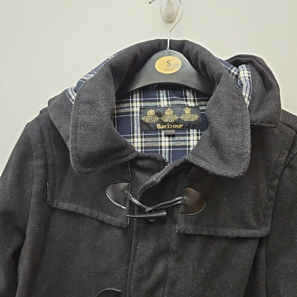 Barbour Vintage Rainbow International Gold Black Coat Tartan Jacket UK 12 - Image 2 of 4