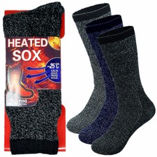 3-12 Pairs Mens Winter Heavy Duty Heated SOX Thermal Socks Insulated Boots 10-13