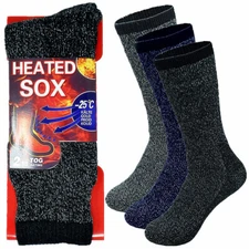 3-12 Pairs Mens Winter Heavy Duty Heated SOX Thermal Socks Insulated Boots 10-13