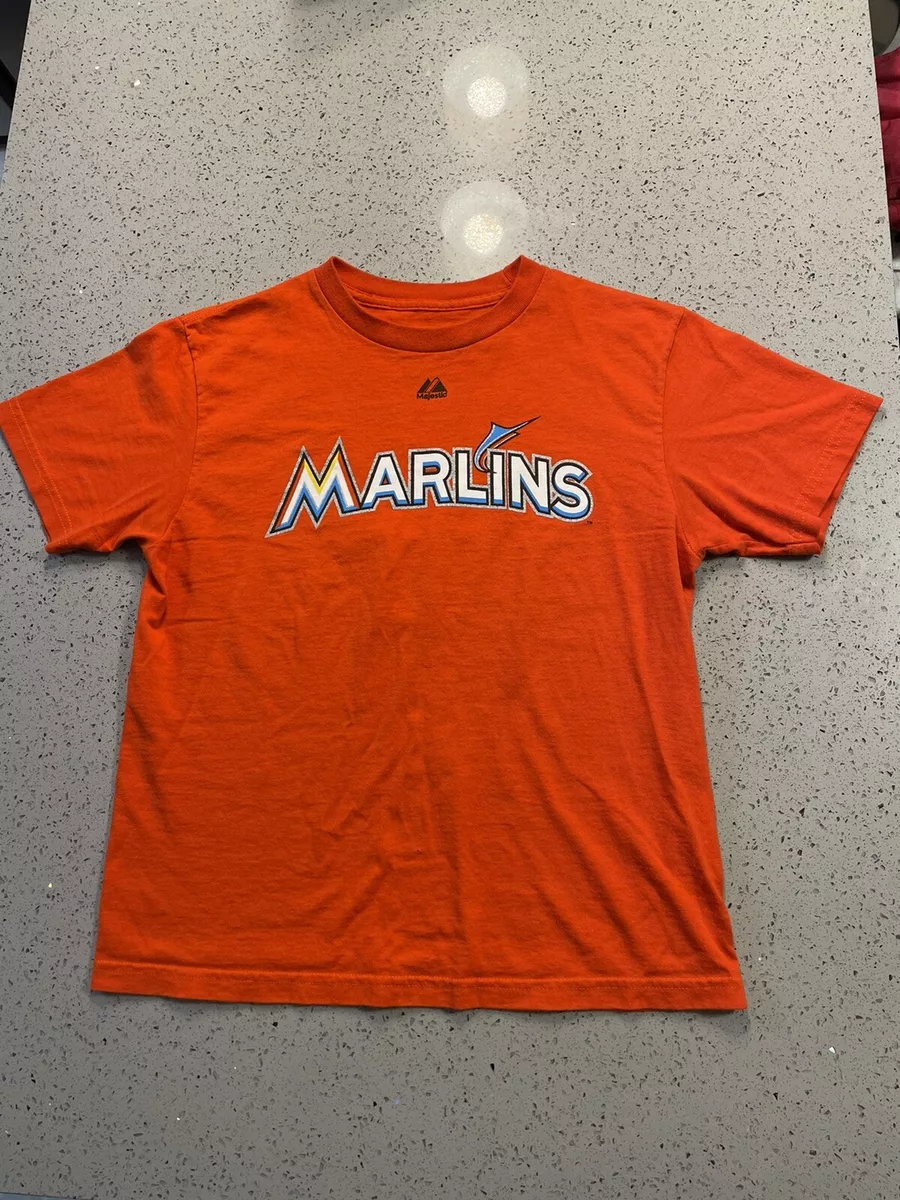 MLB Miami Marlins Orange Cotton Youth Top Size Medium