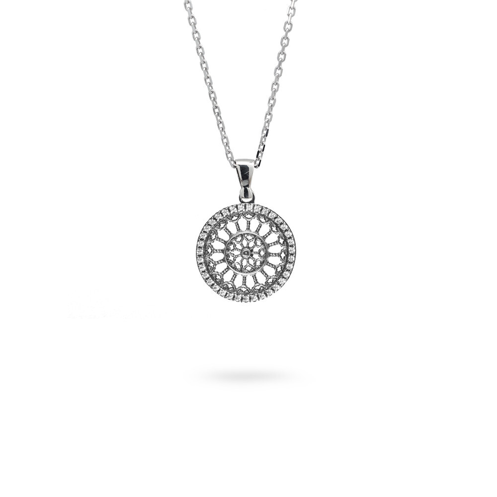 Collana Rosone Basilica di collemaggio L'Aquila R458/45 Argento 925 Ellius Gioie