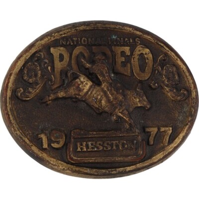 Nfr National Finaler Rodeo 77 Hesston Bulle Reiter Pro 70 Vintage Gürtelschnalle