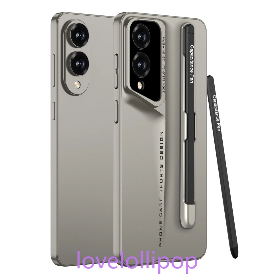 Funda protectora rígida con diseño de hoja fresca de ajuste delgado + bolígrafo para Samsung S25 Edge Foto 2 de 4