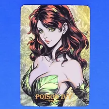 Poison Ivy Batman Laser Engraved Holographic Foil Character Art Trading Card