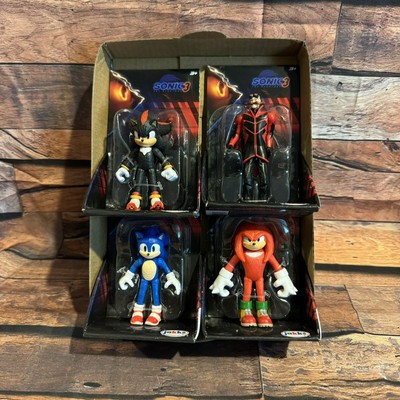 Sonic 3 The Hedgehog 2.5  Figure Set Robotnik Shadow Knuckles In Display Tray