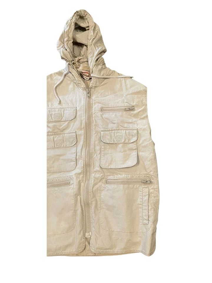 Chaleco de fotógrafo de campo Banana Republic de colección para hombre talla L beige Rn # 54023 Foto 3 de 4