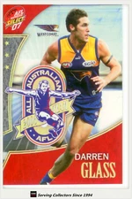 2007 Select AFL Supreme All Australia Team AA2 Darren Glass (West Coast)