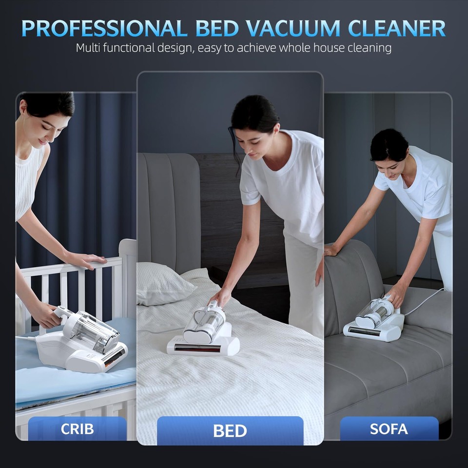 Mattress Vacuum Cleaner Bed Vacuum Cleaner with 16Kpa Suction 253.7nm
