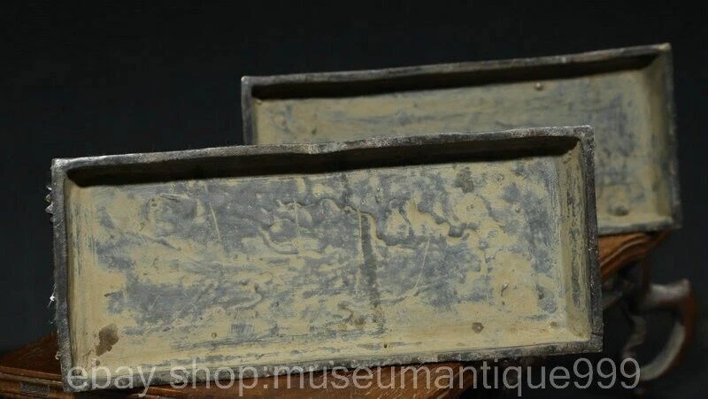 Par de esculturas de estatua de dragón pixiu bestia dragón dinastía dorada china antigua de 10,4" Foto 2 de 4