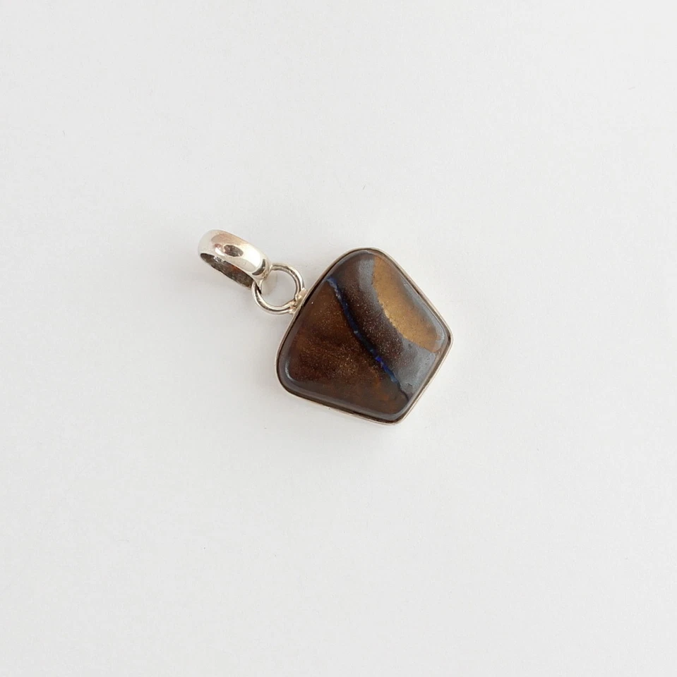 Boulder Opale Rimorchio 925 Argento Monili Naturale Vero Australia Schön - Immagine 2 di 2