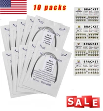10pack Dental Orthos Bracket Braces Roth/MBT 022 Slot 3/3-4-5Hooks Archwire kx