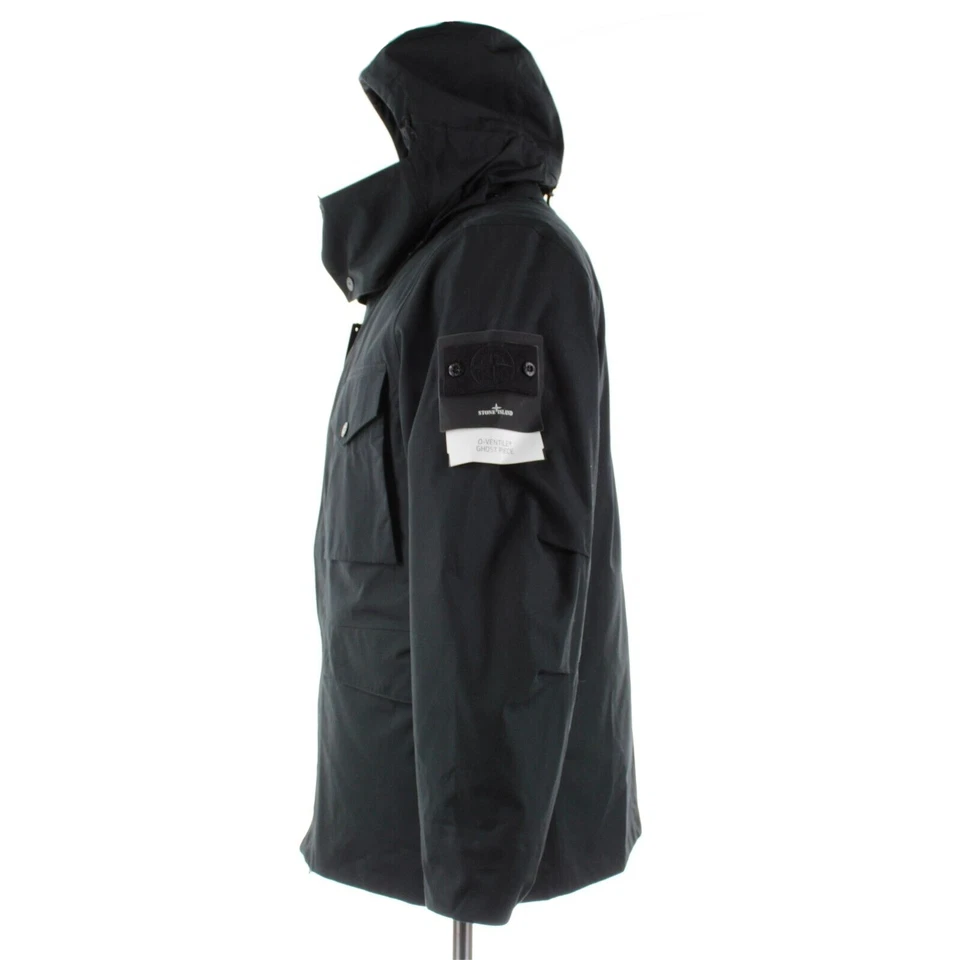 Chaqueta con etiquetas Stone Island NUEVA CON ETIQUETAS OVentile Ghost Piece Talla L Azul Oscuro Remo G2U Foto 2 de 4