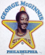 Original Vintage 1978 George McGinnis NBA Basketball Iron On Transfer