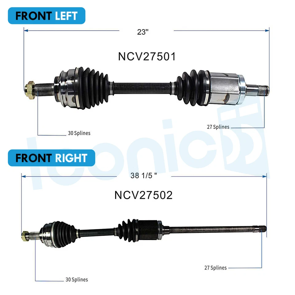 Pair Front CV Axle Shaft for 2000 2001-2003 2004 2005 2006 BMW X5 3.0L 4.4L AWD Foto 2 de 4