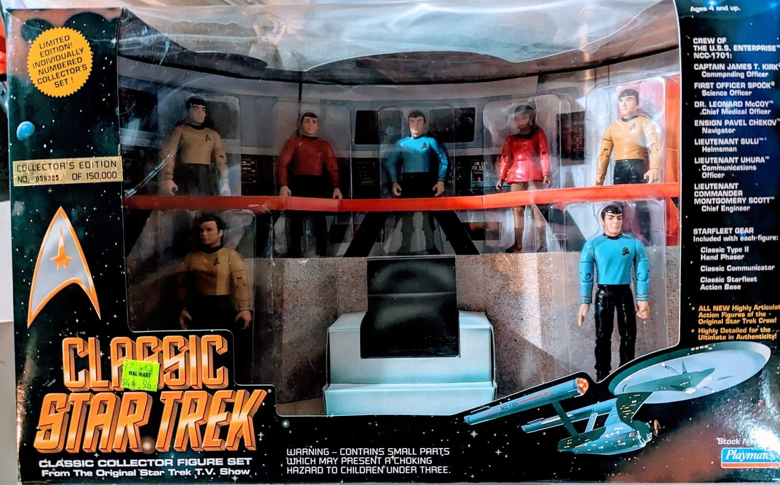 Star Trek Original Series Complete Bridge Crew Action Figure Set Playmates 1993