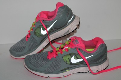 Nike Lunareclipse 2 + Running Shoes, #487974-007, Gray/Pink/Lime, Womens US  7.5 | eBay