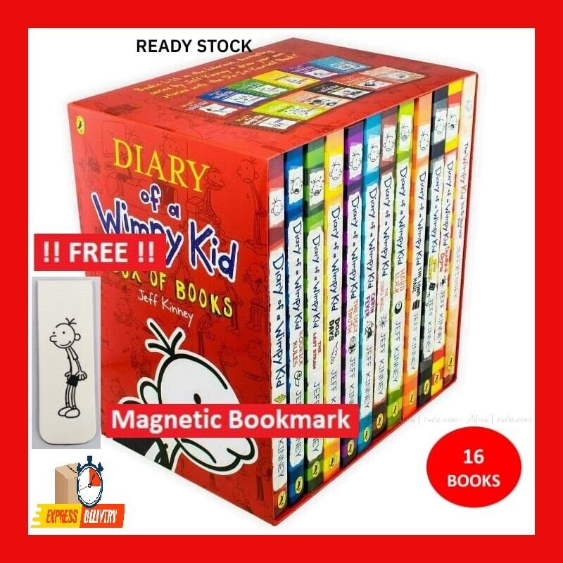 Jeff Kinney Diary of a Wimpy Kid 1-16 Books Boxed Set, Complete Collection  Series, Paperback Edition(1-16): 0749350545266: : Office Products