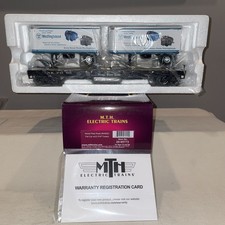 Remolques para cachorros MTH Premier NPR Flat Car Westinghouse 20-95773 ¡ESPECIAL FUNCIONAMIENTO NUEVO!