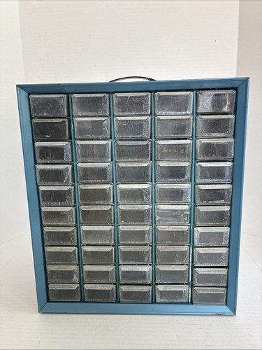 VTG Akro Mils 50 Metal Drawer Storage Cabinet Organizer Crafts Parts CLEAN !