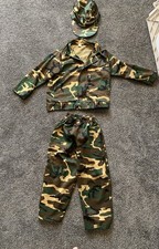 Soldier Army Military Camo Camouflage Costume Size: 4T