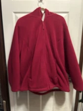 D&Co Fleece Jacket Red Full Zip  Size 3X