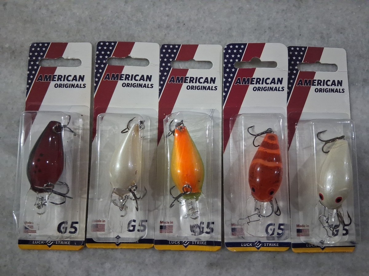 Lot Of 5 Luck E Strike American Originals G5 Crankbaits 4 Fish Catching Colors! Lot Of 5 Luck E Strike American Originals G5 Crankbaits 4 Fish Catching Colors!