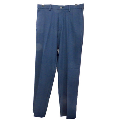 Haggar Cool 18 Pro Classic Fit Pants Mens 34x32 Expand Waistband Navy NEW!