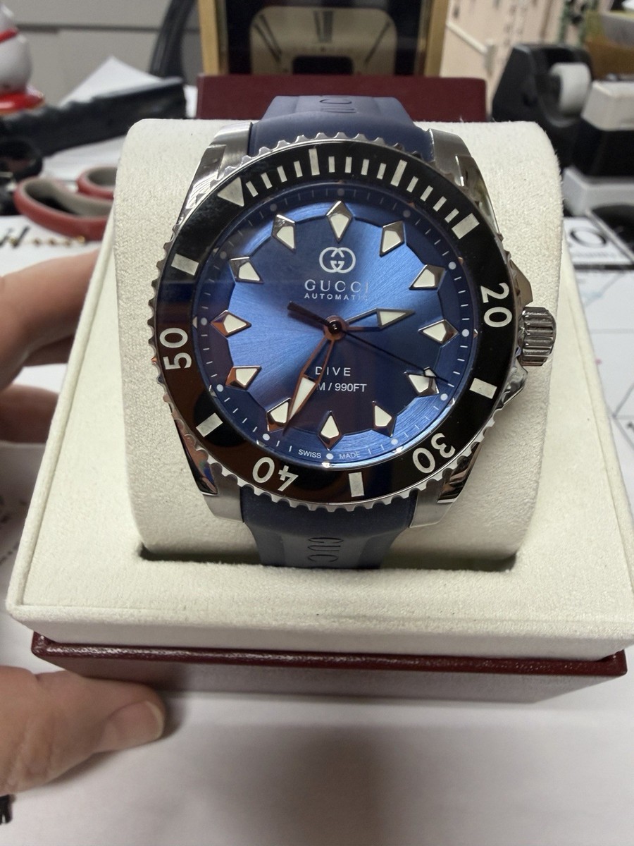 GUCCI ディーバ 腕時計 グッチ 時計 Gucci Dive Automatic 40mm Blue Dial Watch | eBay