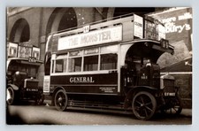 24 Postcard Size Black & White Photos Of Old Buses.
